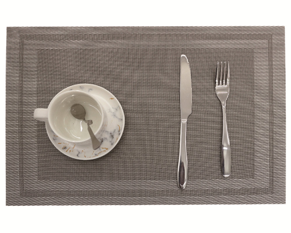 RAY STAR Set of 6 Vinyl Placemat with Metallic Luster Design