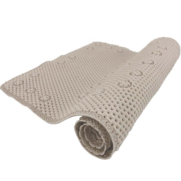 RAY STAR 17''X36'' Taupe Non Slip, Soft Foam Bathtub Mats Bath Mat with Drain Holes, Suction Cups