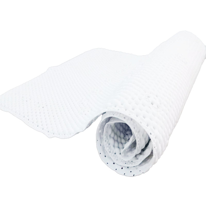 RAY STAR 17''X36'' White Non Slip, Soft Foam Bathtub Mats Bath Mat with Drain Holes, Suction Cups