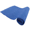 RAY STAR 17''X36'' Navy Blue Non Slip, Soft Foam Bathtub Mats Bath Mat with Drain Holes, Suction Cups