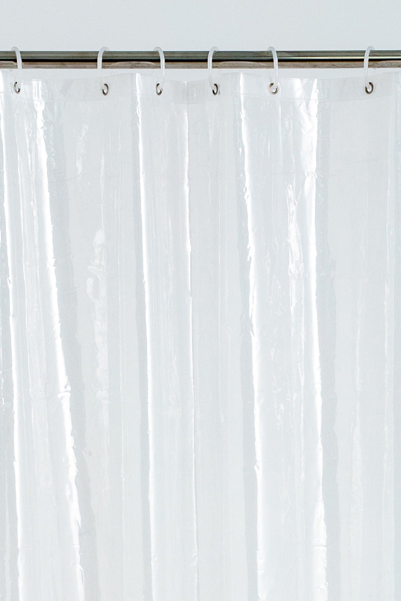 RAY STAR 70''X72'' PEVA Translucent Shower Curtain Liner 12 Hooks Heavy Duty Odorless Eco-Friendly