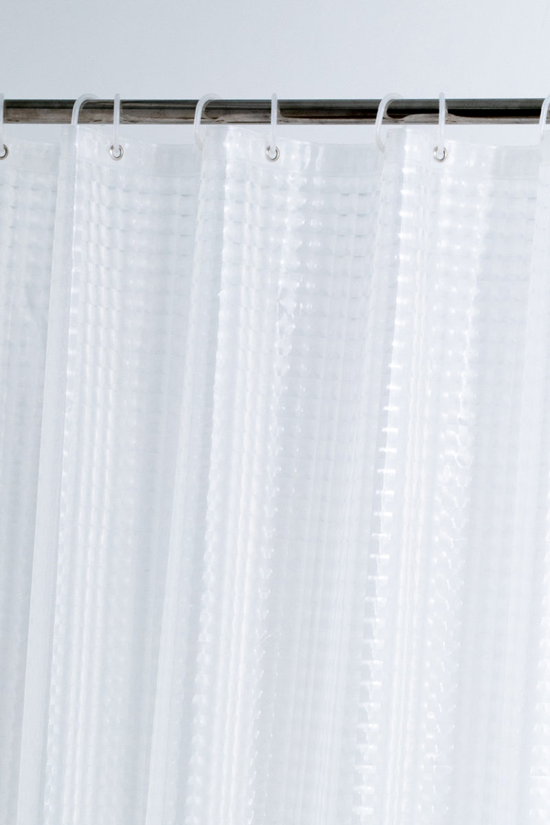RAY STAR 70''X72'' PEVA Translucent Shower Curtain Liner 12 Hooks Heavy Duty Odorless Eco-Friendly