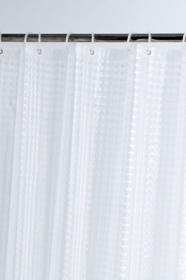 RAY STAR 70''X72'' PEVA Translucent Shower Curtain Liner 12 Hooks Heavy Duty Odorless Eco-Friendly