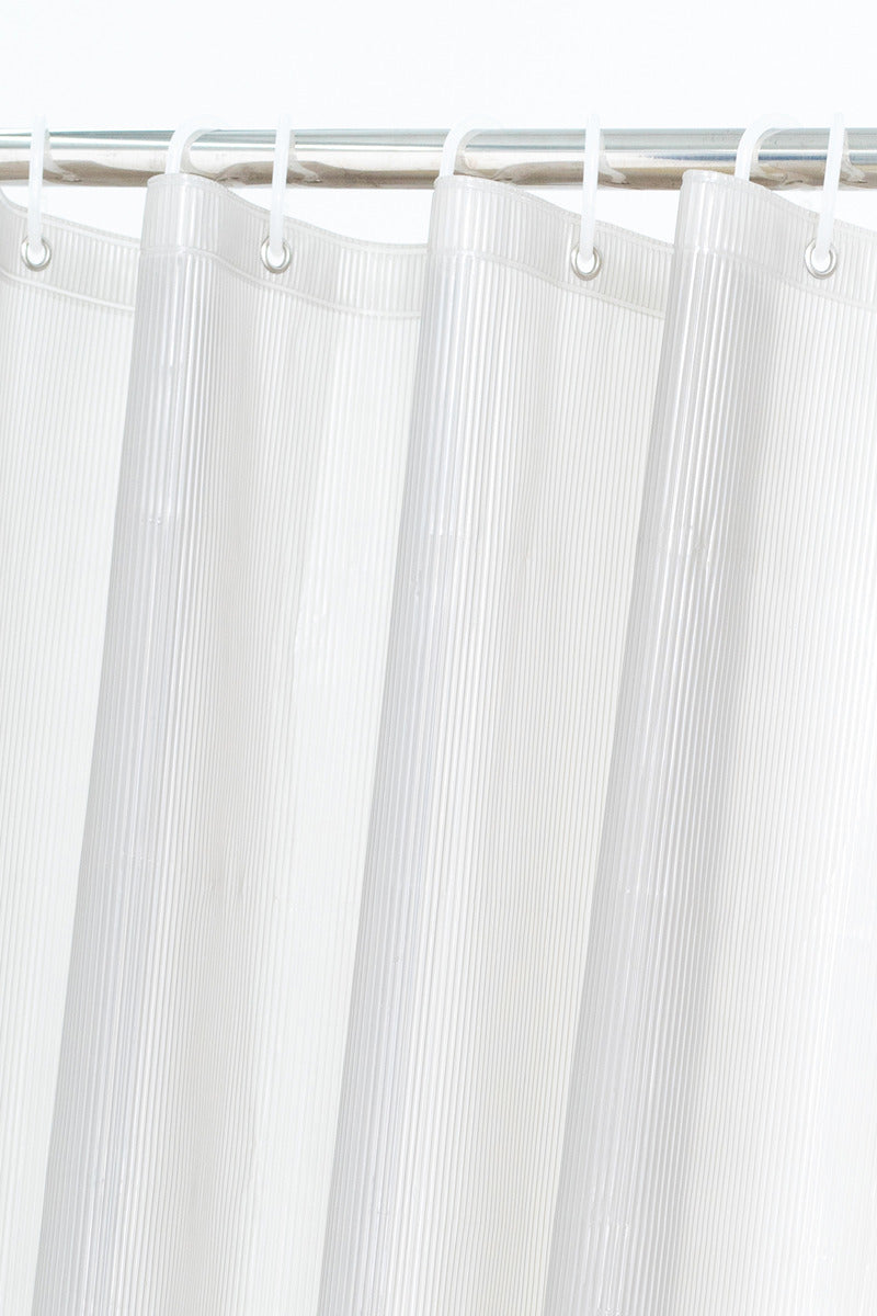 RAY STAR 70''X72'' PEVA Translucent Shower Curtain Liner 12 Hooks Heavy Duty Odorless Eco-Friendly